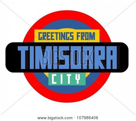 Timisoara beautiful city in europe. vector cartoon illustration