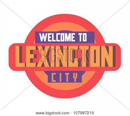 Lexington beautiful city to visit. vector cartoon