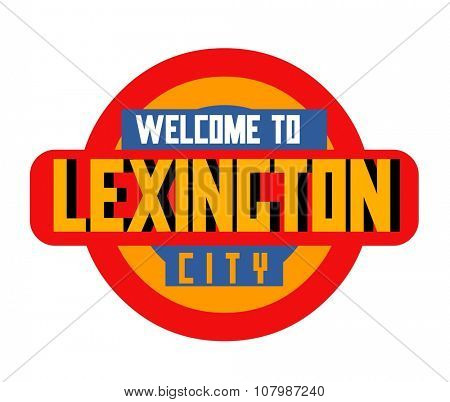 Lexington beautiful city to visit. vector cartoon