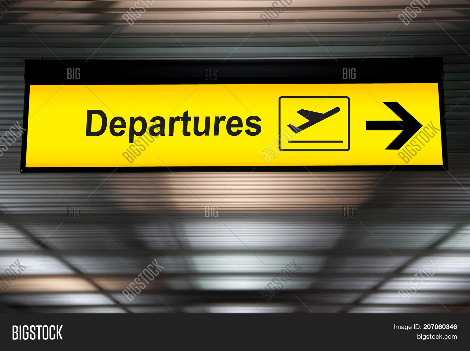 Airport Departure Sign Image Photo Free Trial Bigstock