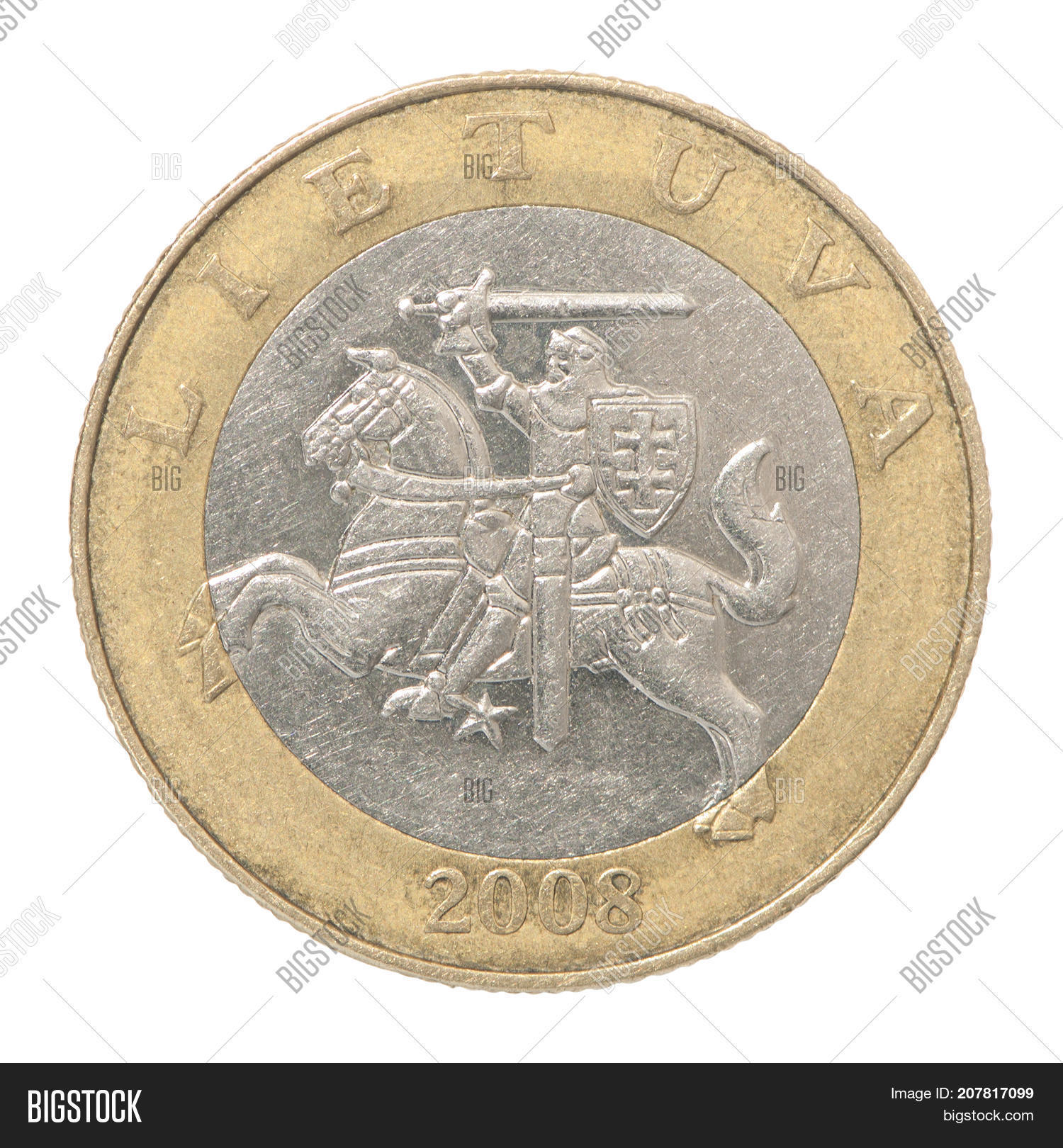 Coin Lithuania Litas Image & Photo (Free Trial) | Bigstock