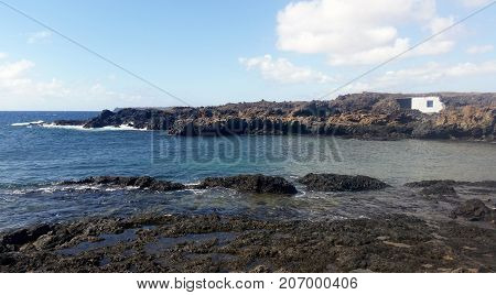 Empty old marina in Los Cocoteros / Guatiza, Lanzarote, Canary Islands, Spain