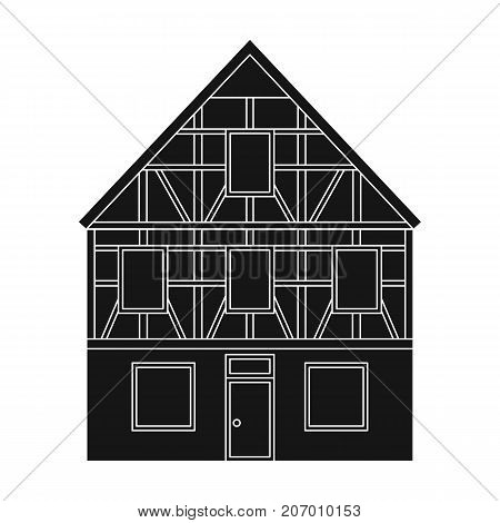House single icon in black style.House vector symbol stock illustration .