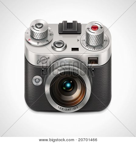 Vector retro camera XXL icon	