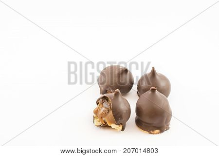 Four Cones Of Sweet And Chocolate.