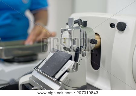 Rotary Microtome Section for diagnosis in pathology