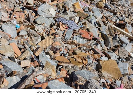 Amatrice Lazio Italy 24 August 2016. Earthquake Center Of Italy With Magnitude 6.5 Scale Of Richter 