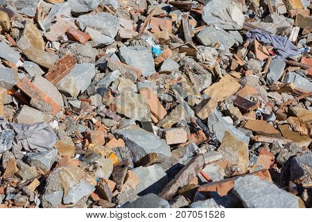 Amatrice Lazio Italy 24 August 2016. Earthquake Center Of Italy With Magnitude 6.5 Scale Of Richter 