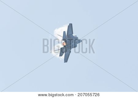 F-35 F-35A Lightning Ii Performing At The Huntington Beach Air Show.