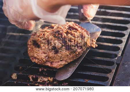 Cutlets From Minced Meat Roasted On The Grill.
