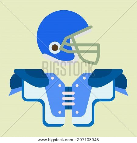 American football player uniform sport game icons vector cartoon style quarterback jumping success usa athlete. Professional competition floodlit challenge culture fitness.