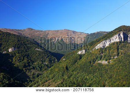 Alpine landscape in Cernei Mountains, Romania, Europe