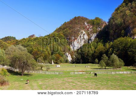 Alpine landscape in Cernei Mountains, Romania, Europe