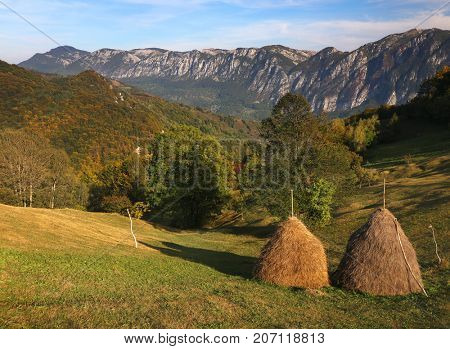 Alpine landscape in Cernei Mountains, Romania, Europe