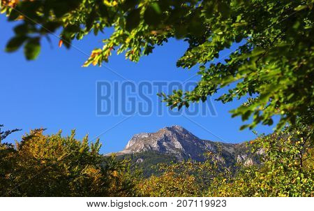 Mountain fall landscape in Cernei Mountains, Romania, Europe