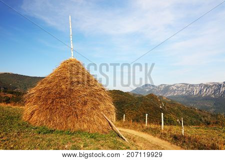 Mountain fall landscape in Cernei Mountains, Romania, Europe