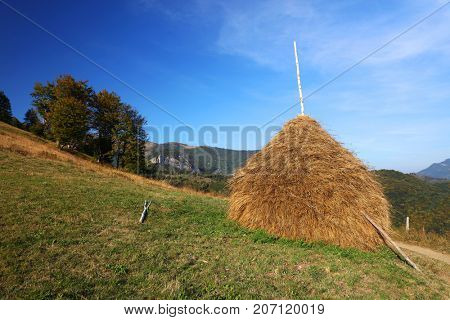 Mountain fall landscape in Cernei Mountains, Romania, Europe
