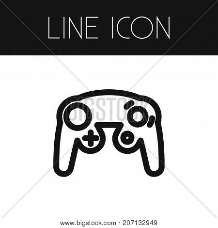 Gaming Vector Element Can Be Used For Gaming, Controller, Joystick Design Concept.  Isolated Controller Outline.