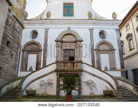 Bomarzo Lazio Italy 26 March 2017. Details of the entire country of Bomarzo from the alleys to the churches and the animals of the place