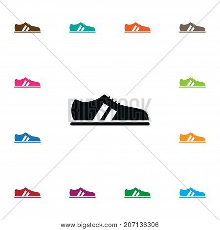 Shoelace Vector Element Can Be Used For Snickers, Shoelace, Gumshoes Design Concept.  Isolated Snickers Icon.