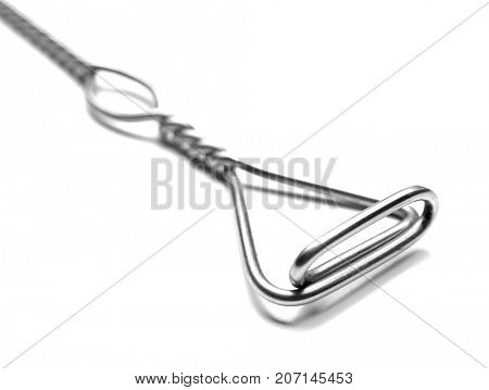 Instrument for speech therapist on white background