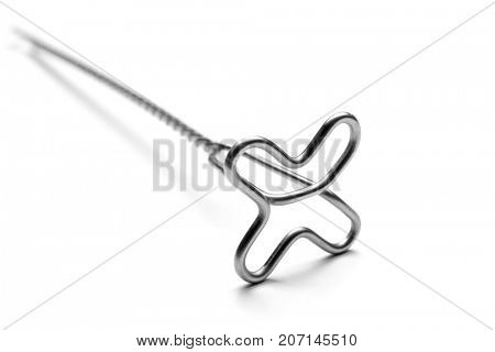 Instrument for speech therapist on white background