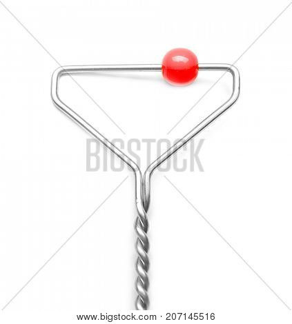 Instrument for speech therapist on white background
