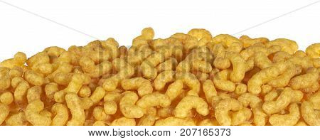 picture of a pile of Bamba in white back