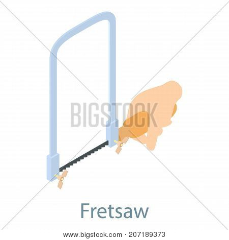 Fletsaw icon. Isometric illustration of fletsaw icon for web