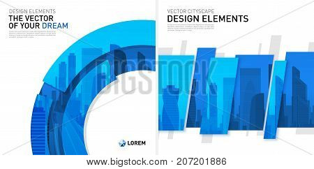 Design element for corporate graphic layout. Modern background template design for investment, business, real estate, construction.