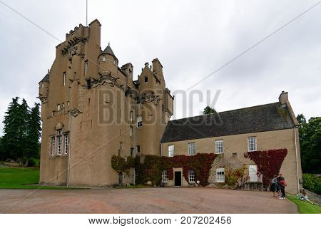 Crathes Castle In The Grampians Region Of Northern Scotland