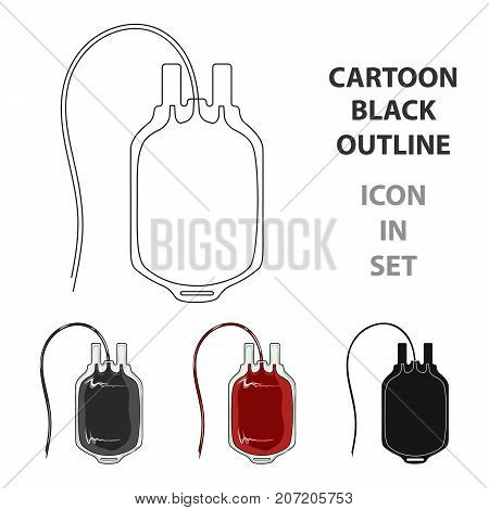 Bag of blood.Medicine single icon in cartoon style vector symbol stock illustration .