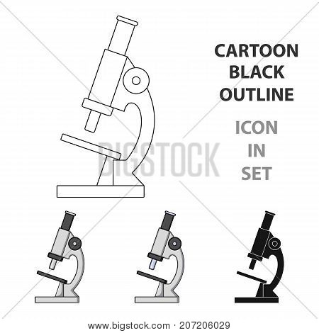 Microscope.Medicine single icon in cartoon style vector symbol stock illustration .