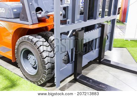 Forklift Truck. Diesel Counterbalance Truck. Partial picture