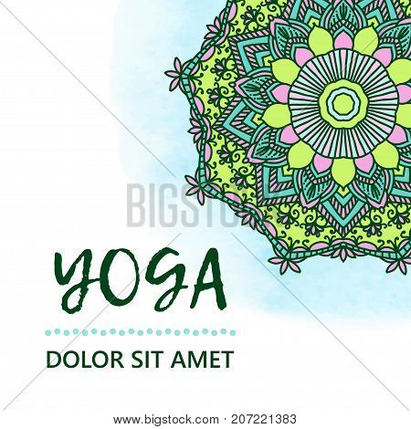 emplate of poster for International Yoga Day. Flyer for 21 june Yoga day