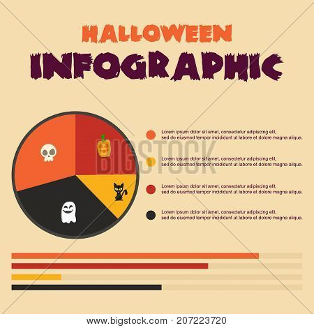 Halloween Infographic vector art illustration collection stock