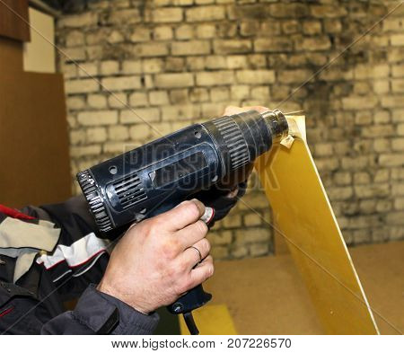 Production dryer. The stratification of the material.