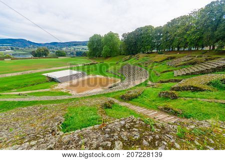 The Roman Theater Remains In Autun