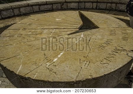 ancient sun dial used by the Romans located at Tarragona, Spain