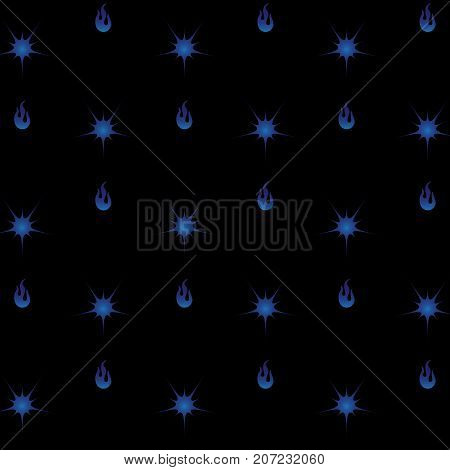 Created blue fire and star texture background stock vector