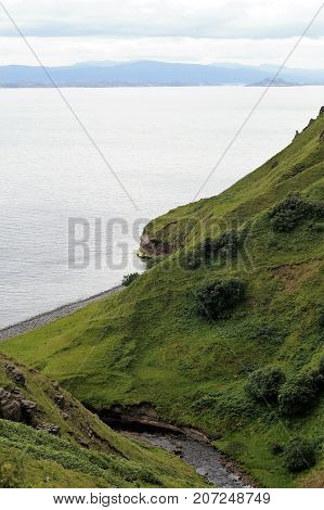 Landscape views of the Isle of Skye in Scotland, UK