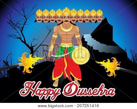 abstract artistic creative dussehra background vector illustration