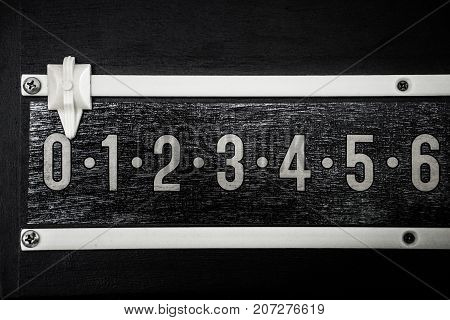 black and white snooker billiard score board