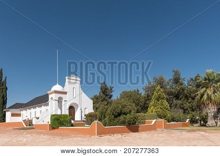 STAMPRIET NAMIBIA - JULY 5 2017: The Dutch Reformed Church in Stampriet a small town of the Hardap Region in Namibia