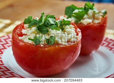 Greek Stuffed Tomatoes