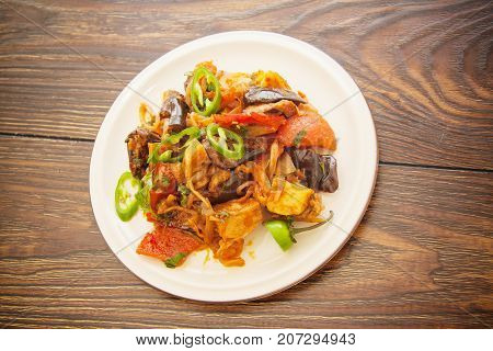 ajapsandali georgian dish of eggplant and meat