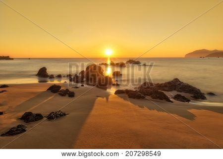 The beach of trengandin in Noja Cantabria
