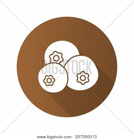 Allspice flat design long shadow glyph icon. Pimento. Vector silhouette illustration