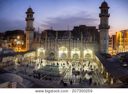 Top view of Mohabbat khan mosque Peshawar
