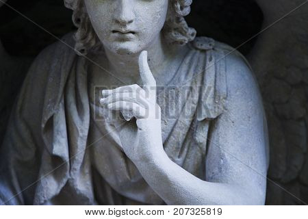 Angel Of Death As A Symbol Of The End Of Life. Ancient Statue. (religion Eternal Life Immortality Fa